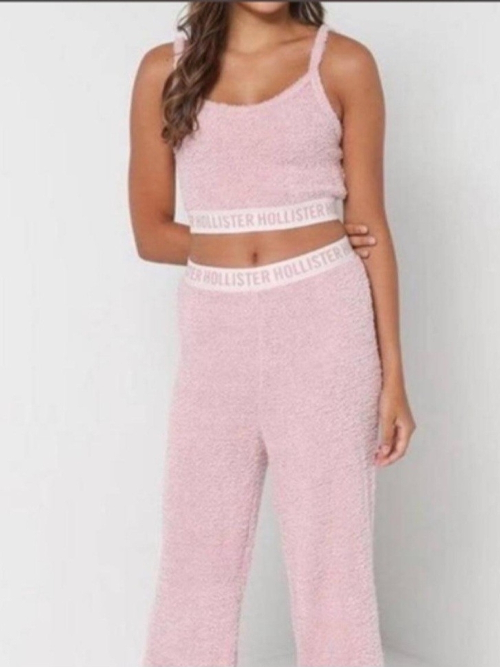 Hollister Womens Plush Sleep Set - Light Gray